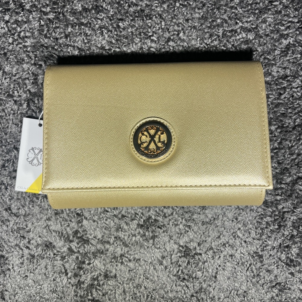 CXL by Christian Lacroix‎ Paris Caviar Clutch W Detachable Chain Gold MSRP $78